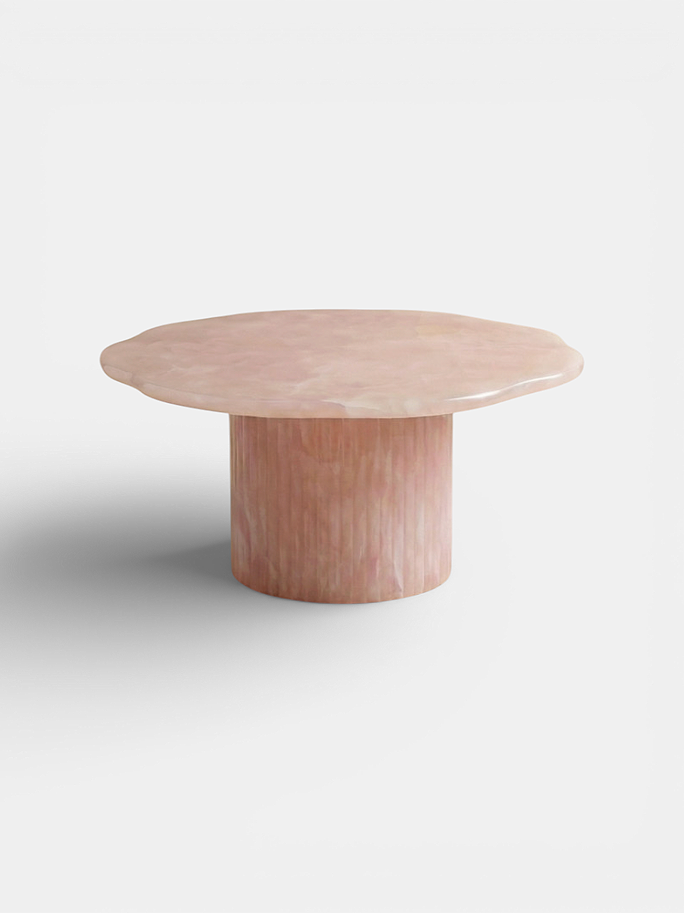 Sophisticated pink onyx Joan dining table - premium Italian marble furniture elegant design