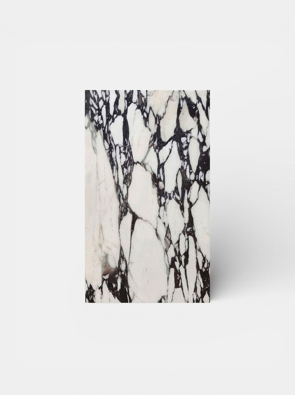 Calacatta Viola marble plinth front view - Italian luxury display stand with purple veining