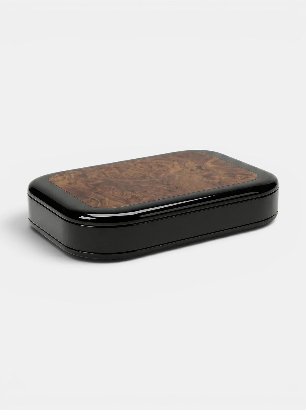 Abi Black Lacquered And Burl Wood