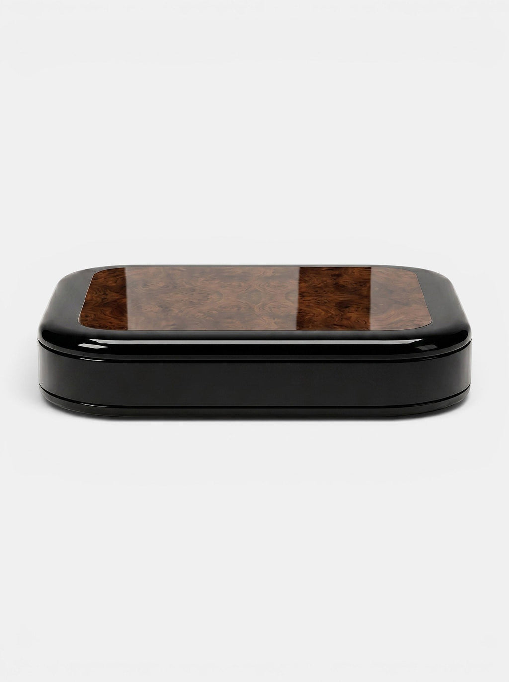 Abi Black Lacquered And Burl Wood