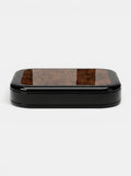 Abi Black Lacquered And Burl Wood