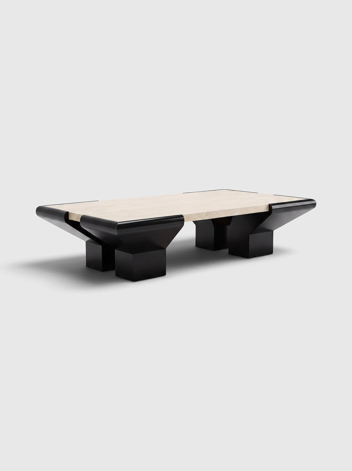 Anour Black Wood And Travertine
