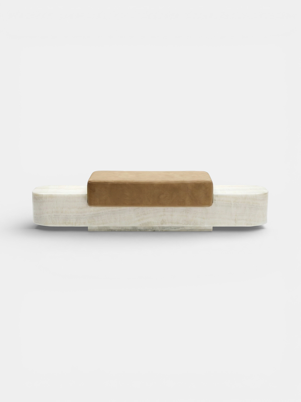 Ran luxury marble bench back view - premium Italian crafted seating furniture with natural stone