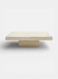 Cara coffee table in vanilla onyx - Italian luxury furniture with cream translucent stone