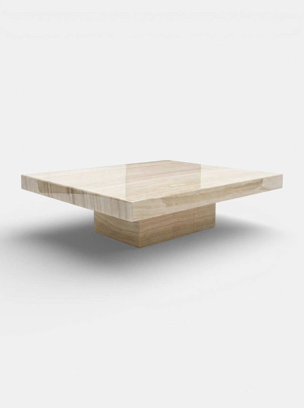 Vanilla onyx Cara coffee table alternative view - Italian luxury ivory stone furniture design