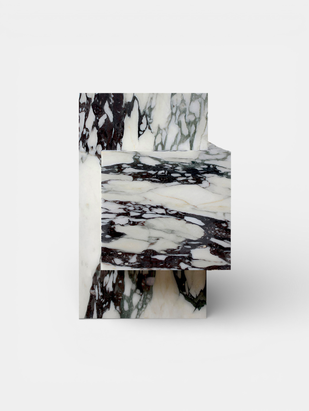 Elegant Calacatta Viola marble table with purple veining - luxury Italian stone furniture MARBERA