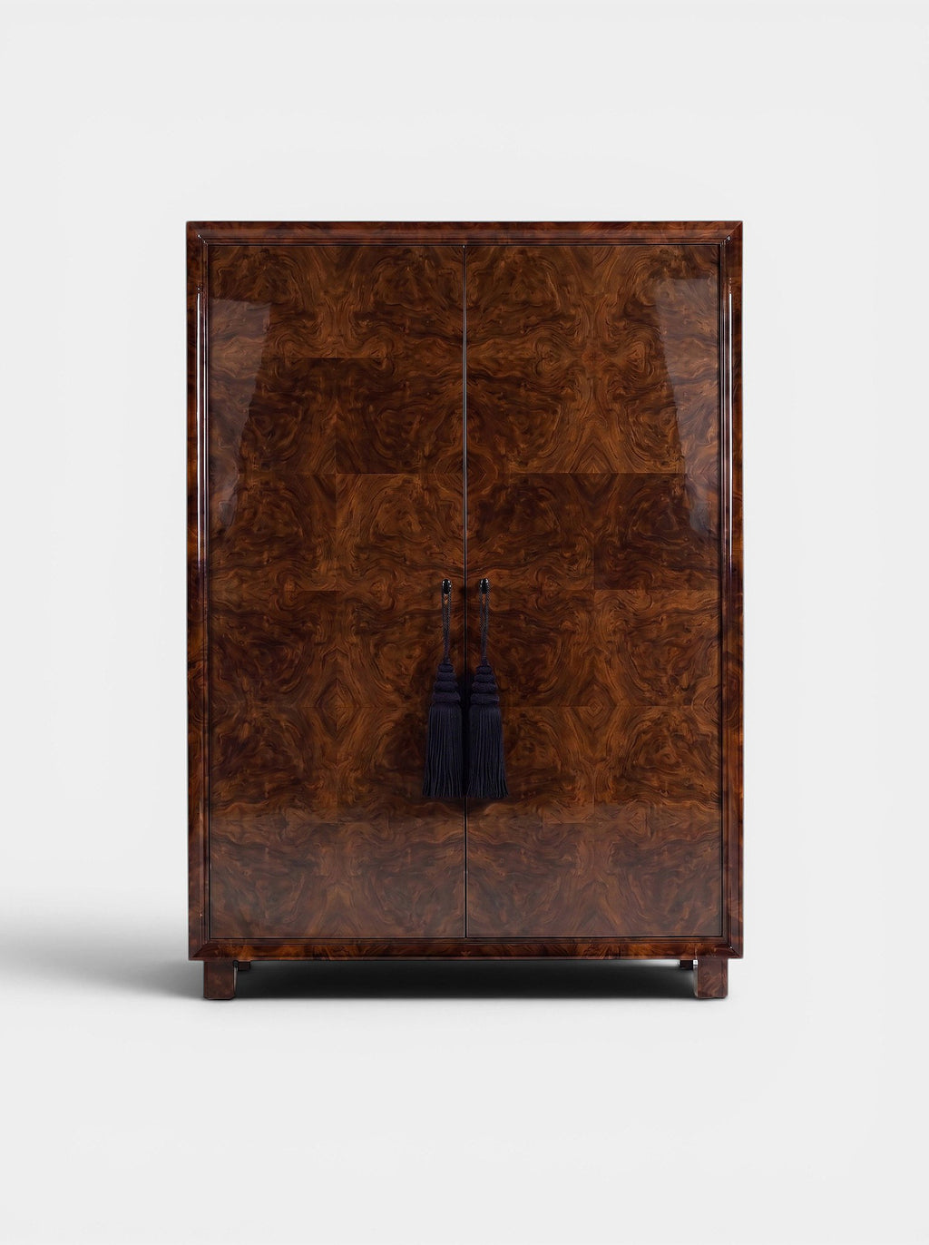 Emilie Dark Burl Wood Storage