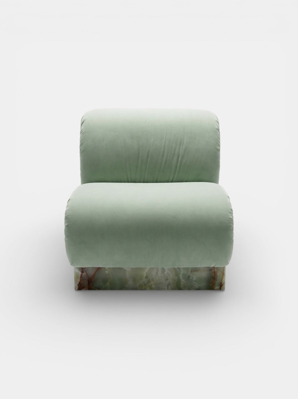 MARBERA MV000 luxury chair front view - Italian crafted premium furniture with marble accents