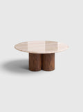 Gianni Solo Ivory Onyx and Wood Coffee Table
