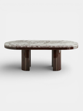 Gio brown Calacatta Viola marble dining table Italian luxury furniture contemporary elegant design