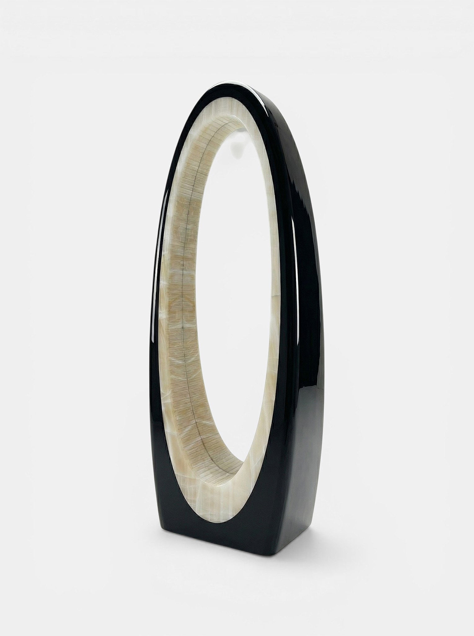Harch Black And Vanilla Onyx Mirror