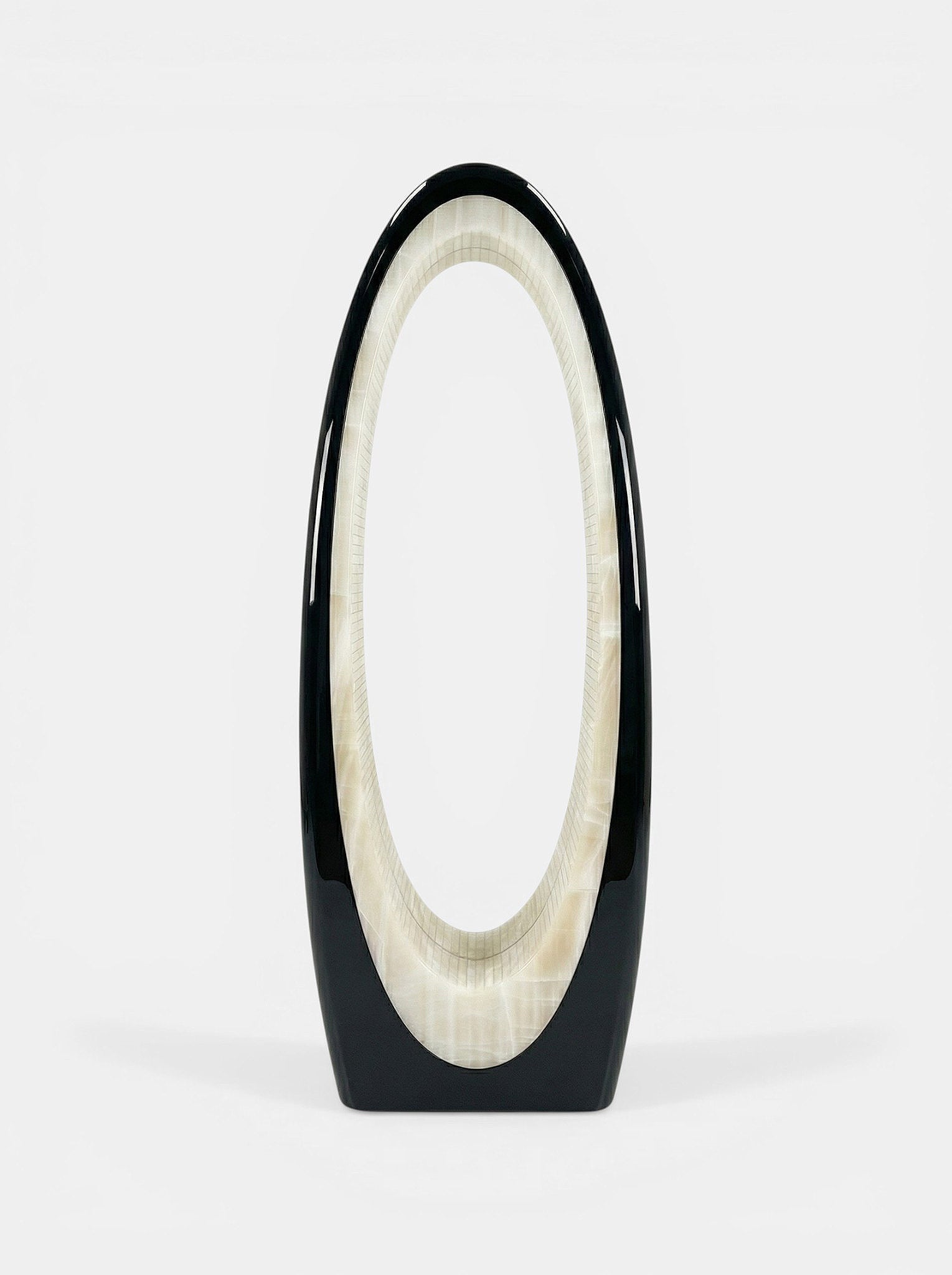 Harch Black And Vanilla Onyx Mirror
