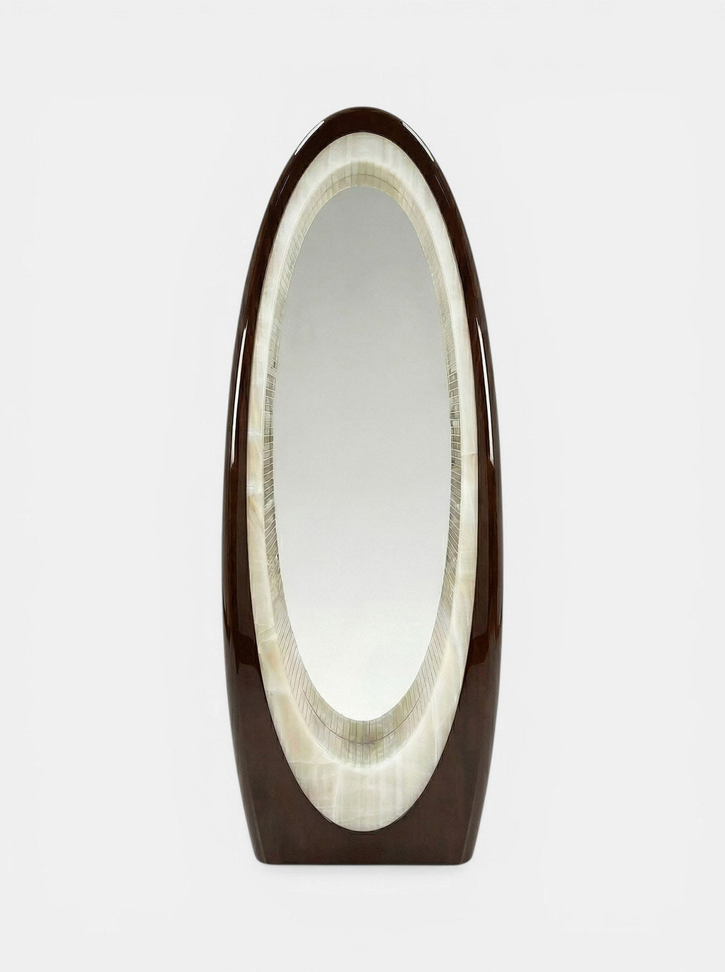 Harch Brown And White Onyx Mirror
