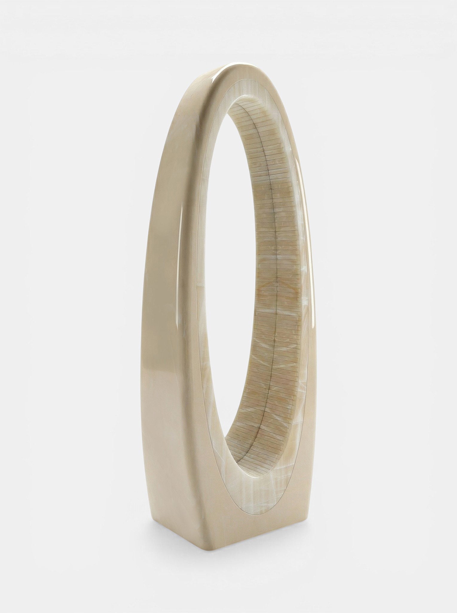 Harch Off-White And Vanilla Onyx Mirror