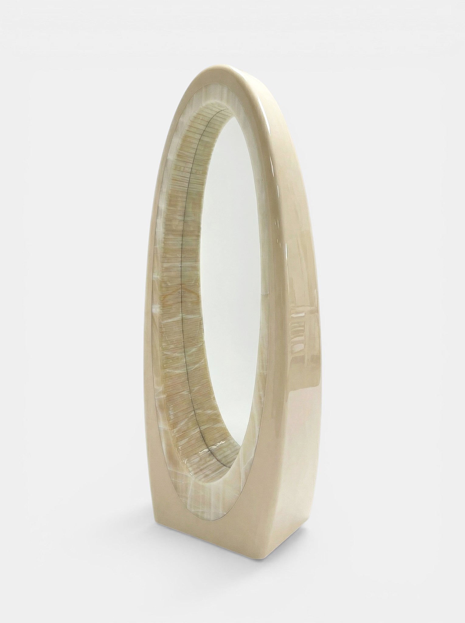 Harch Off-White And Vanilla Onyx Mirror