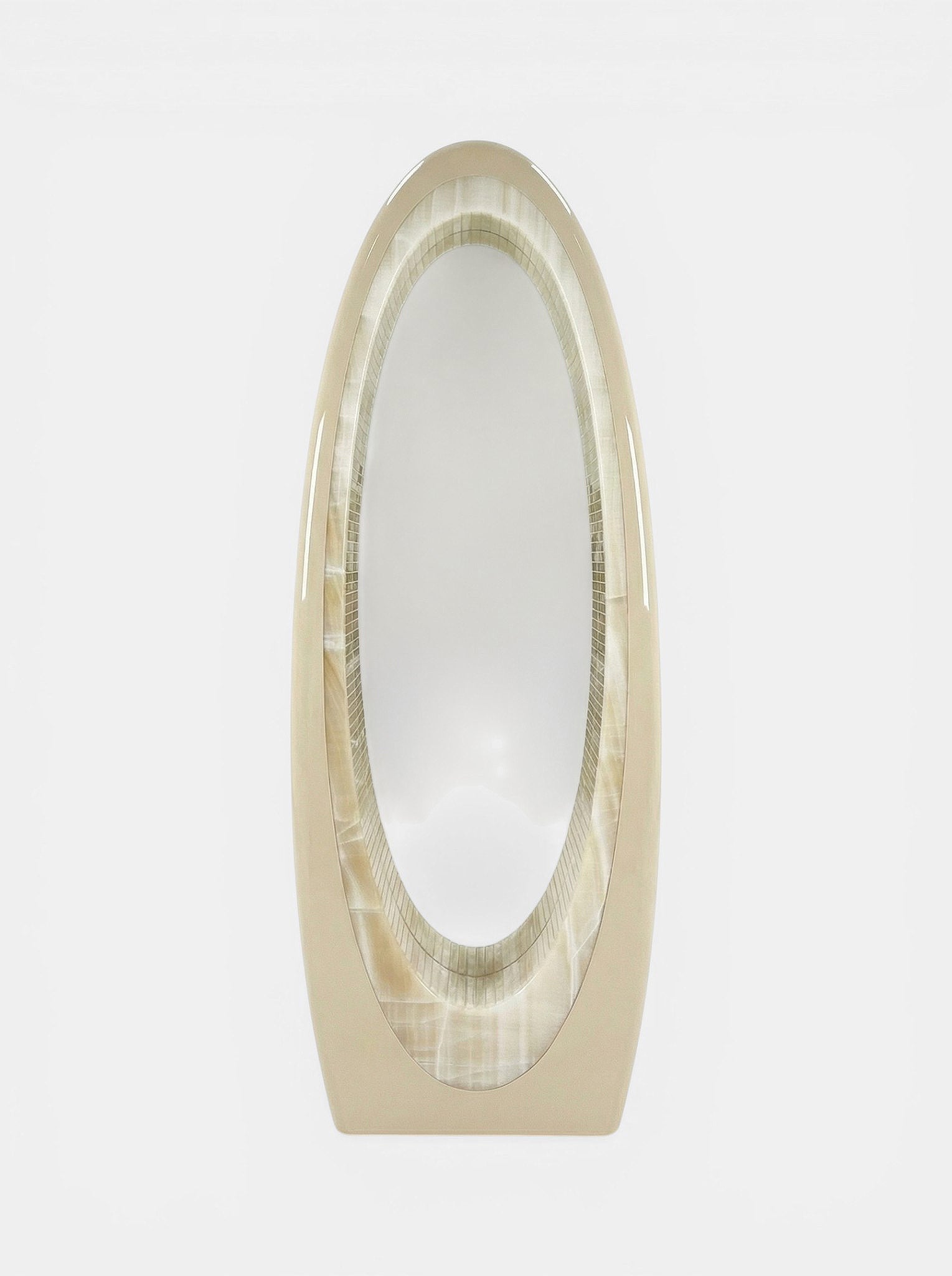 Harch Off-White And Vanilla Onyx Mirror