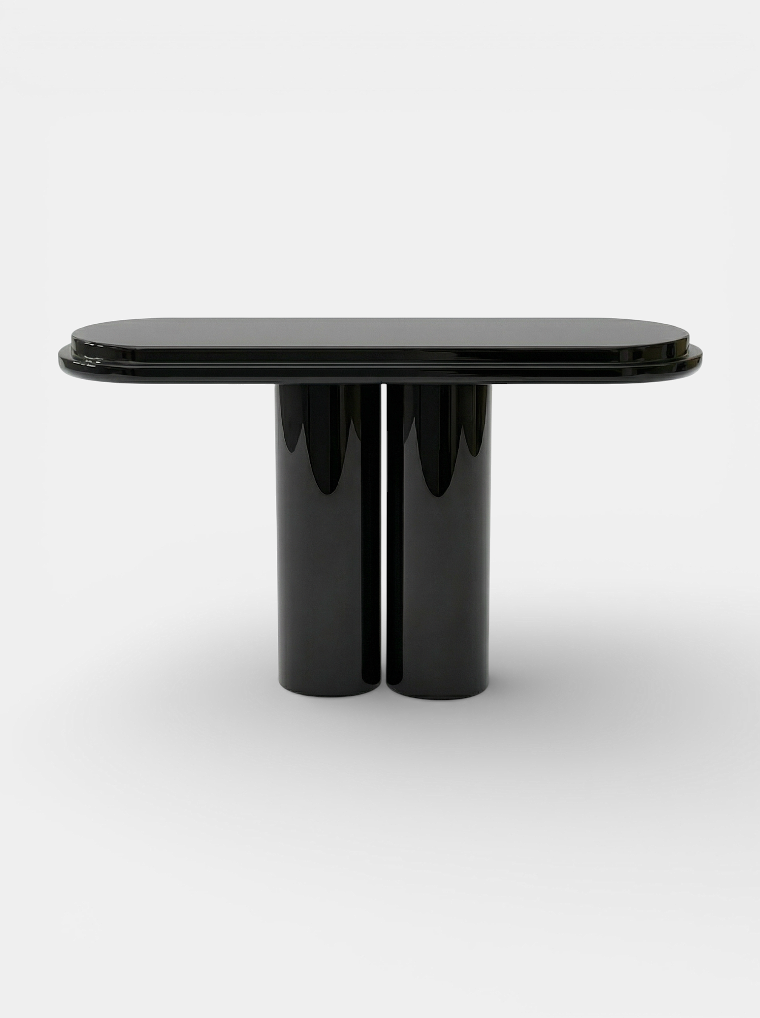 Ida black lacquered console contemporary design - Italian luxury furniture with sleek modern finish
