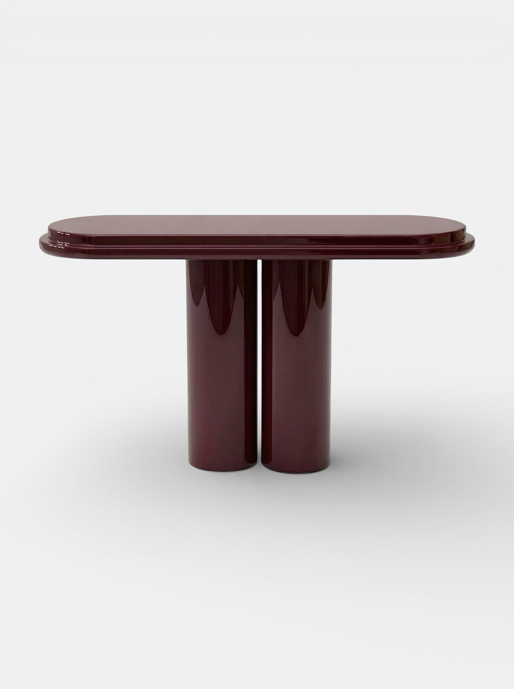 Ida bordeaux lacquered console rich burgundy finish - Italian luxury furniture contemporary design