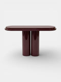 Ida bordeaux lacquered console rich burgundy finish - Italian luxury furniture contemporary design