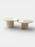 Joan Duo coffee table set in premium onyx marble - contemporary Italian luxury furniture by MARBERA