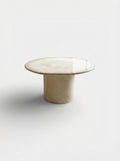 Joan Solo onyx coffee table in premium white marble - luxury Italian furniture by MARBERA