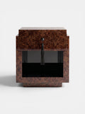 Leo Dark Burl Wood And Black