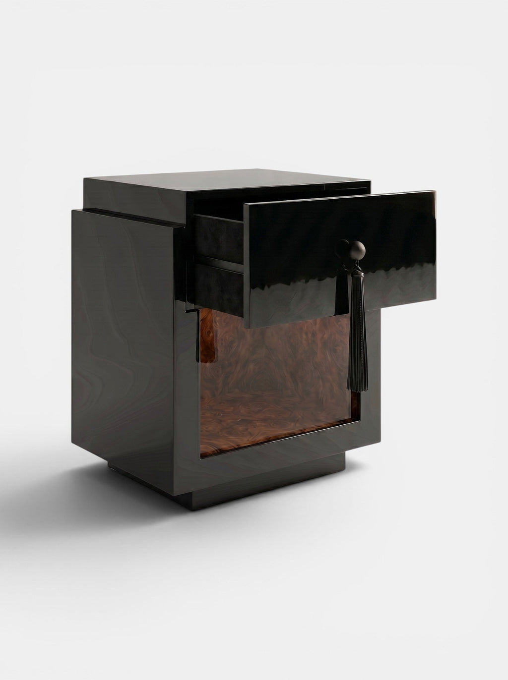 Leo Black And Dark Burl Wood