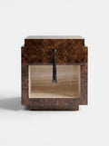 Leo Dark Burl Wood And Vanilla Onyx
