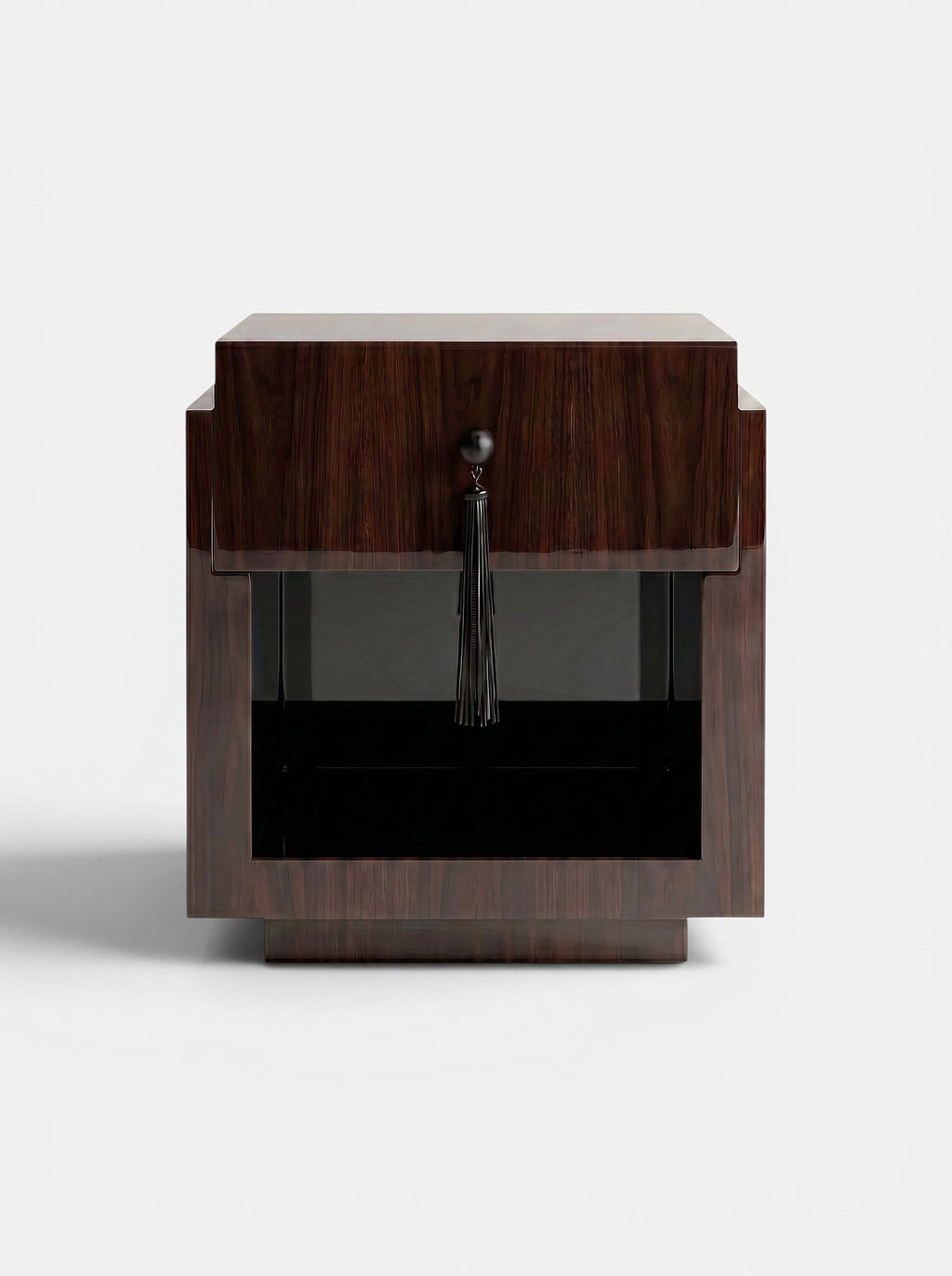 Leo Glossy Wood And Black