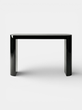 Luna black lacquered console table with curved modern design - Italian luxury furniture by MARBERA