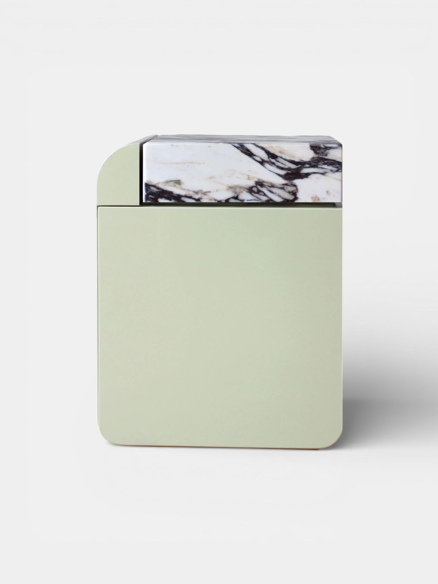 Amo green and Viola marble storage table combination - luxury Italian contemporary furniture design