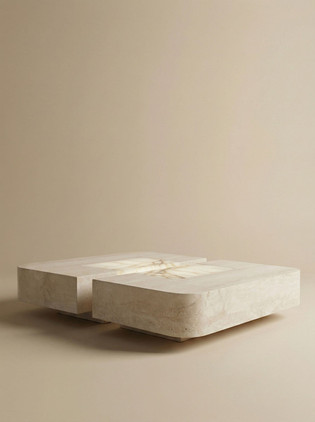 Luxury Baci marble coffee table product shot - Italian furniture craftsmanship and elegant design
