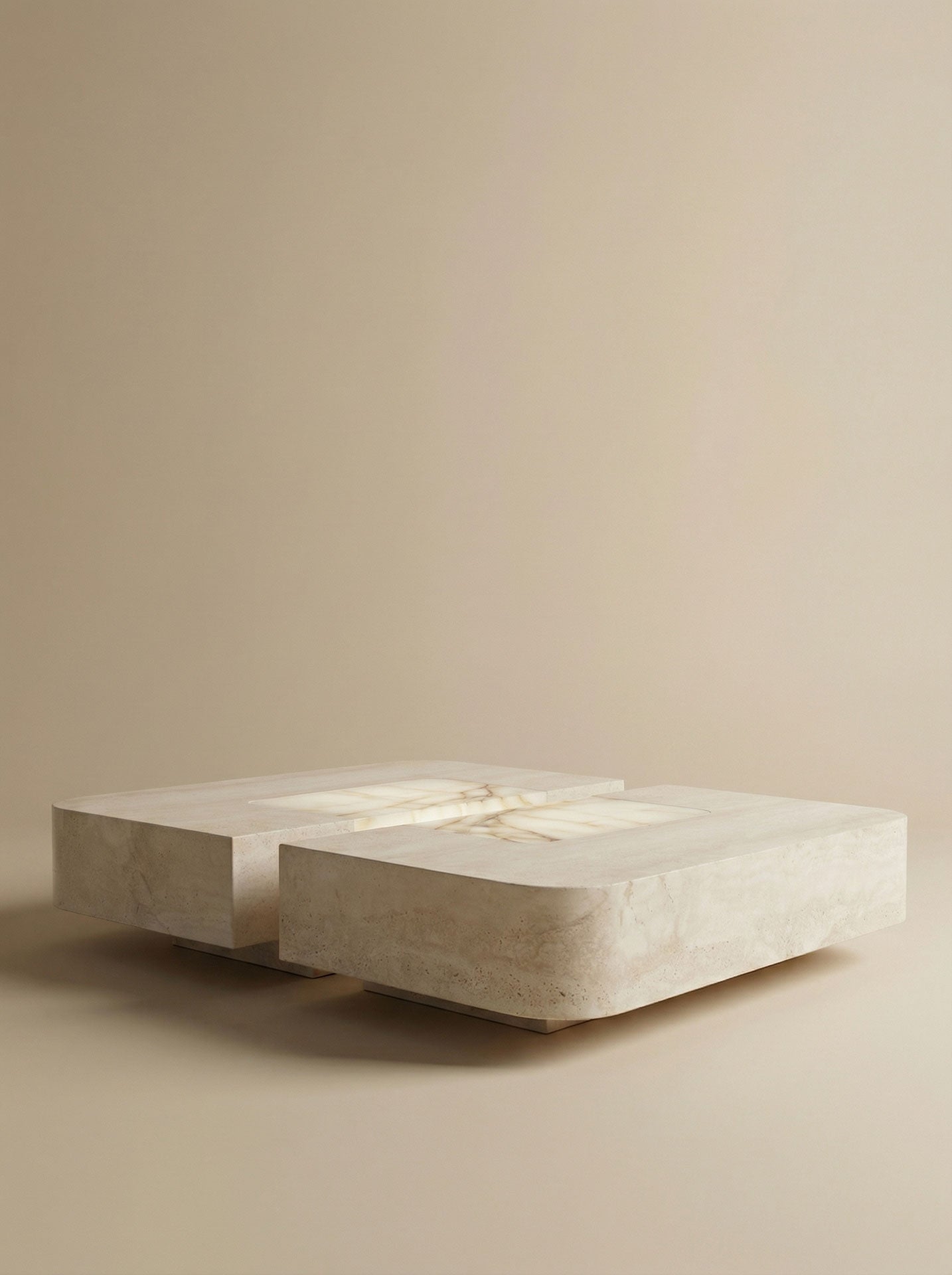 Luxury Baci marble coffee table product shot - Italian furniture craftsmanship and elegant design