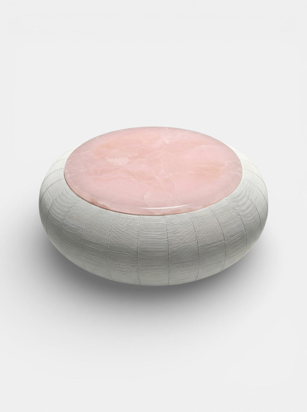 RB002 marble table right side view showcasing elegant Italian stonework and artistic rose design details
