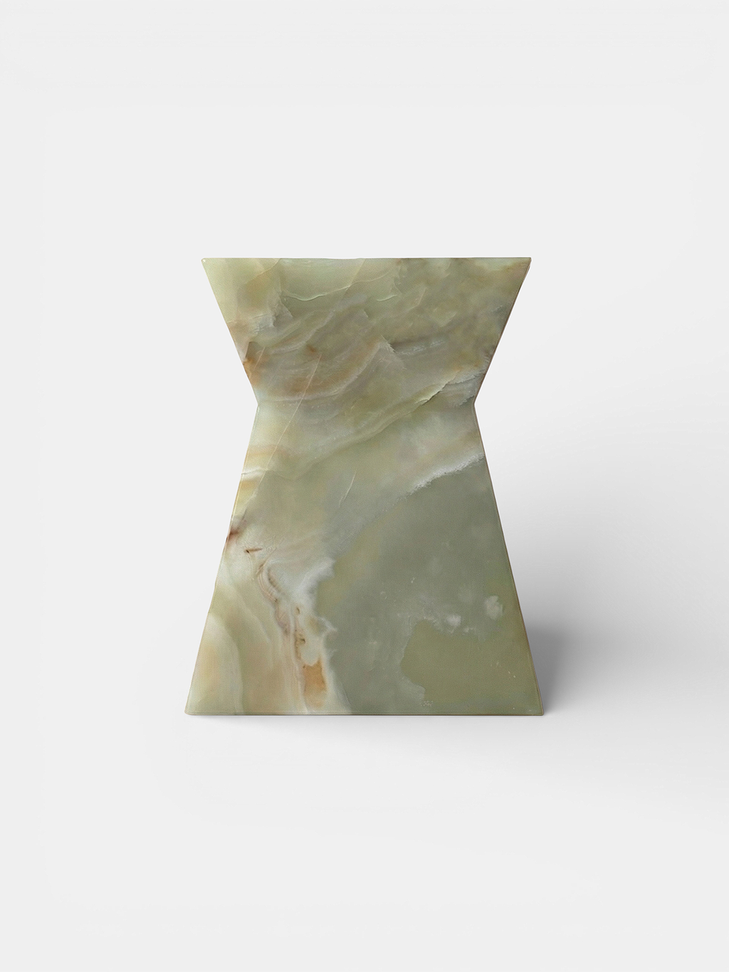 MARBERA Aria green onyx marble furniture, Italian luxury handcrafted contemporary design piece