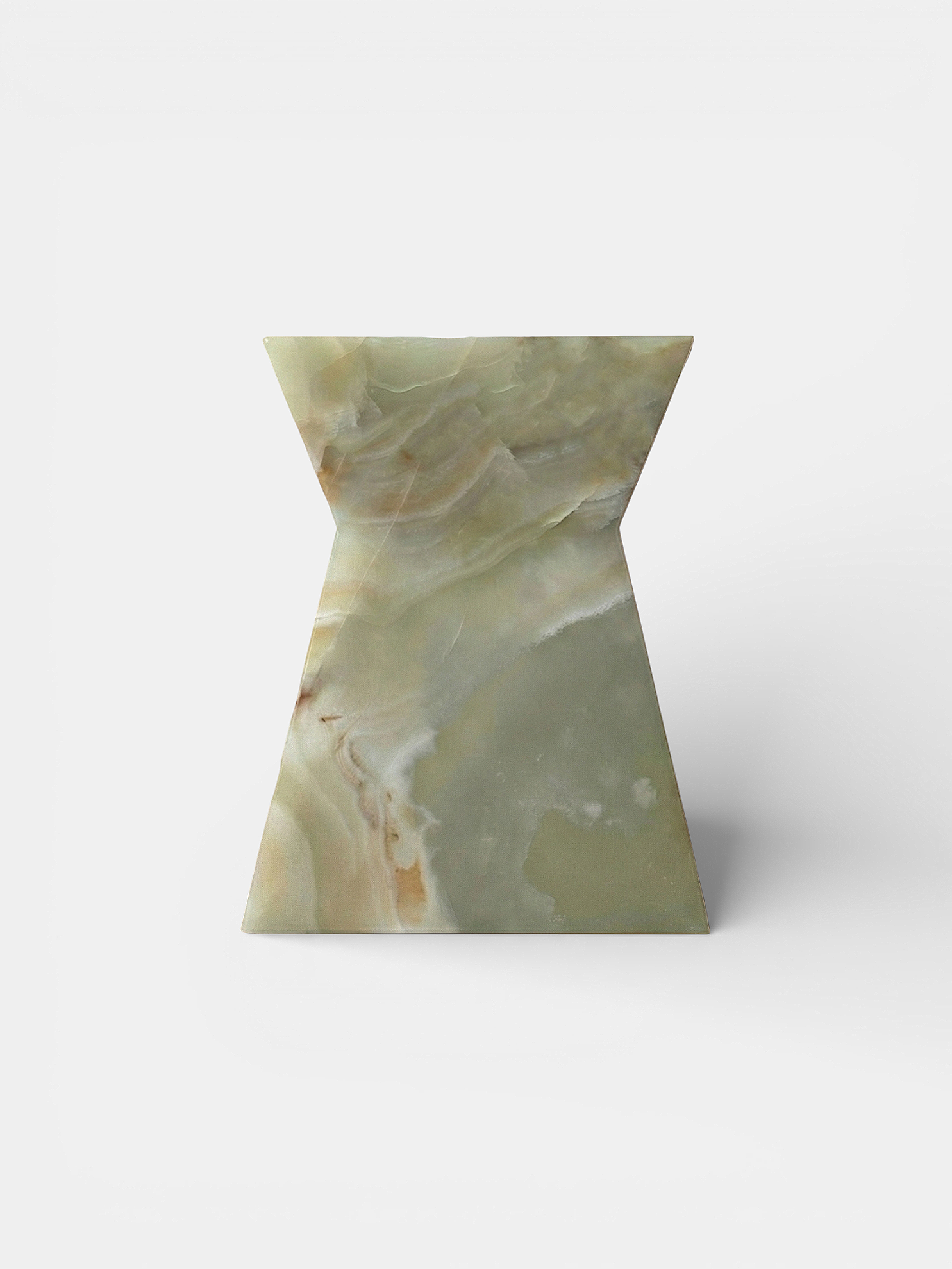 MARBERA Aria green onyx marble furniture, Italian luxury handcrafted contemporary design piece