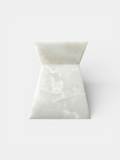 MARBERA Aria white onyx marble furniture, Italian luxury handcrafted contemporary design piece