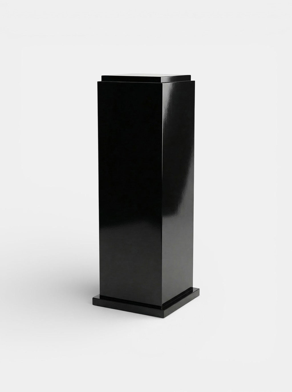 Luxury black lacquered plinth - Italian furniture pedestal with high-gloss lacquer finish
