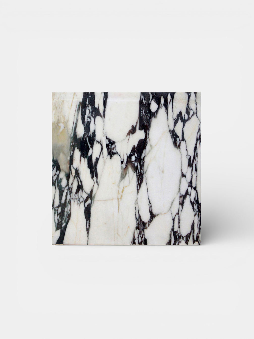 Calacatta Viola marble cube - Italian luxury furniture with distinctive purple veining front view