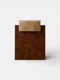 MARBERA Gaia burl wood and honey onyx table - luxury Italian furniture with golden marble and wood design