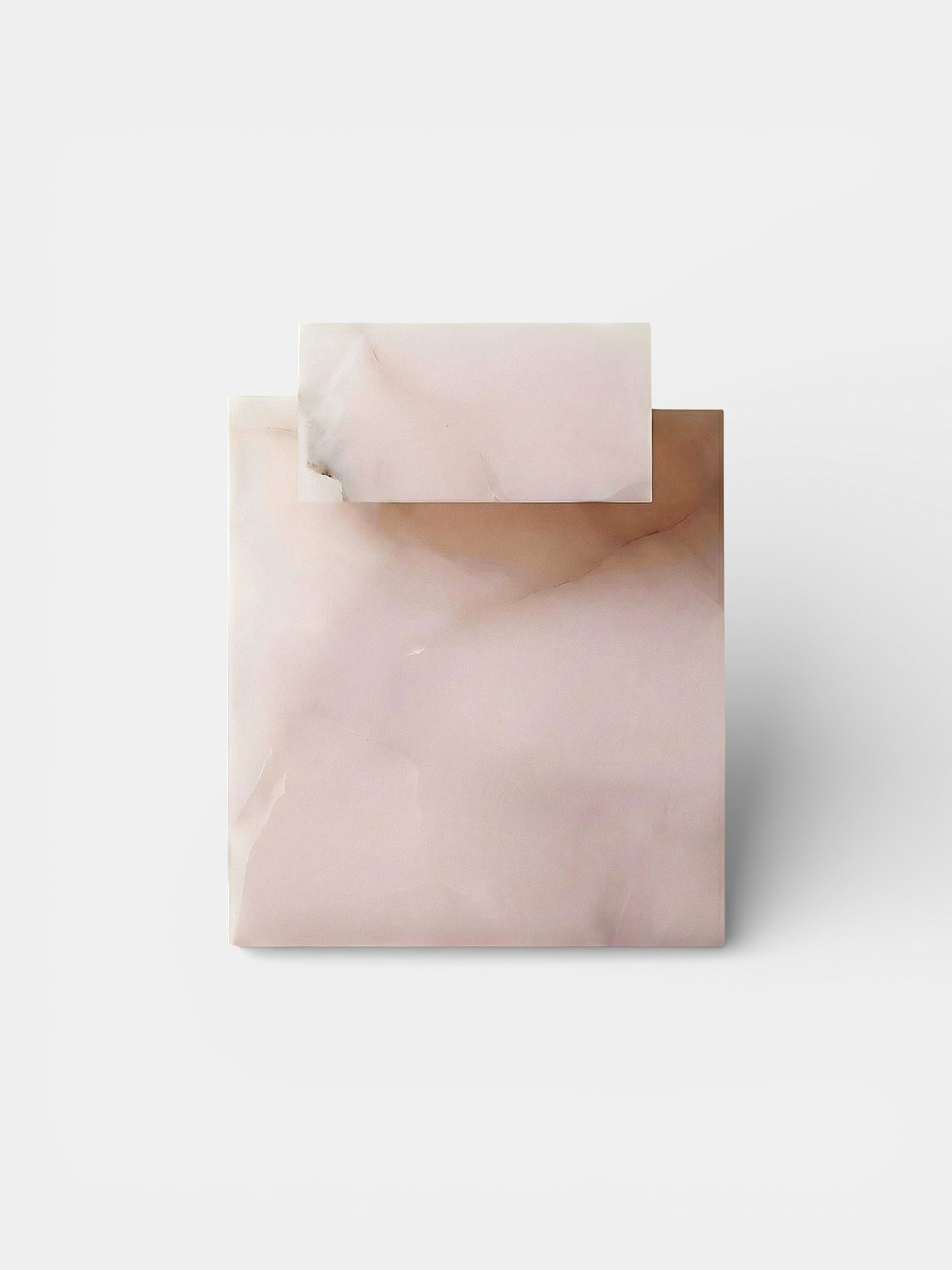 Luxurious pink onyx marble coffee table with rose-toned veining - premium Italian handcrafted furniture