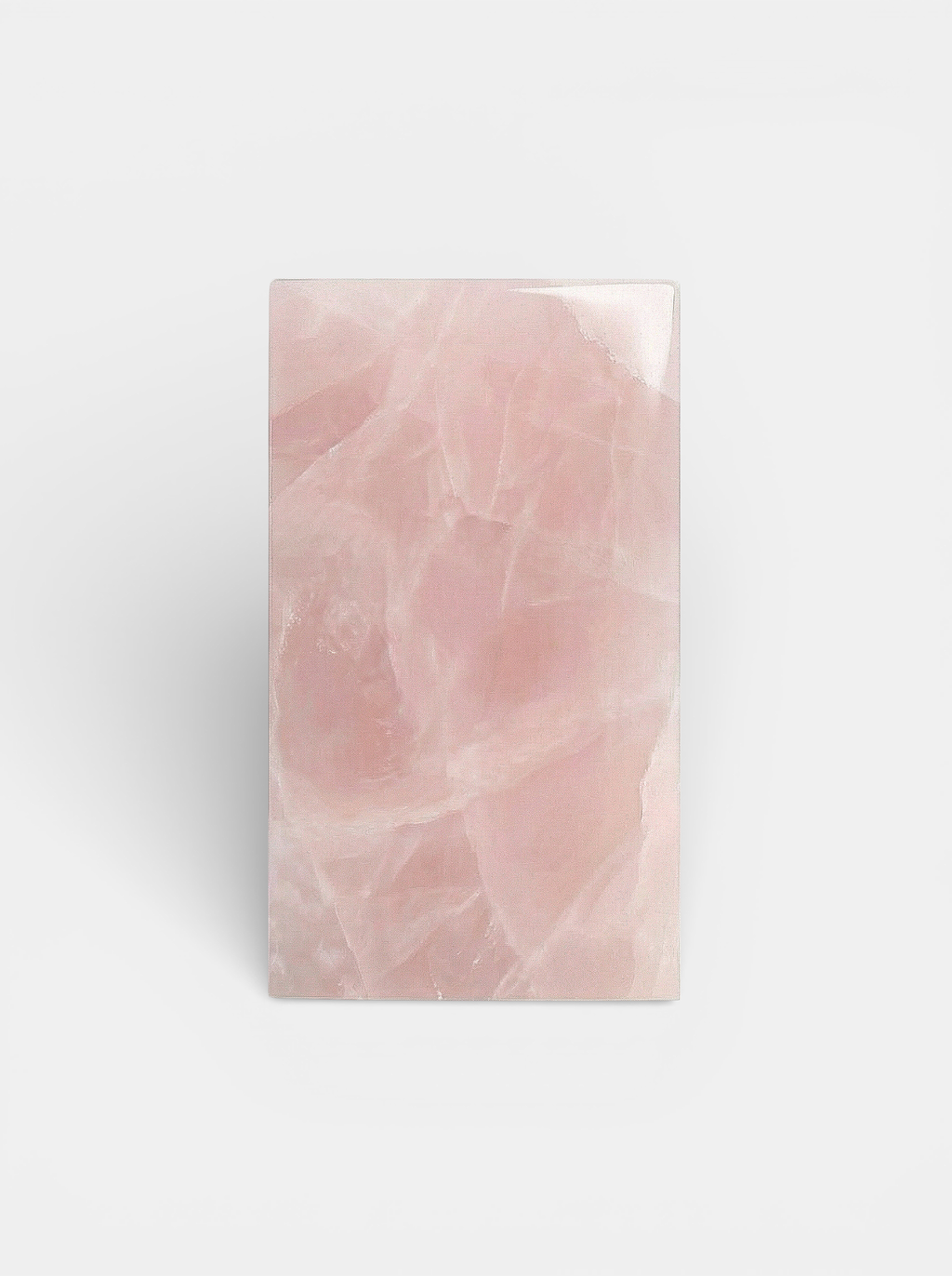 Premium pink onyx plinth pedestal - handcrafted Italian marble display stand front view