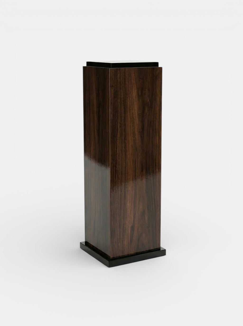 Wood And Black Lacquered Plinth