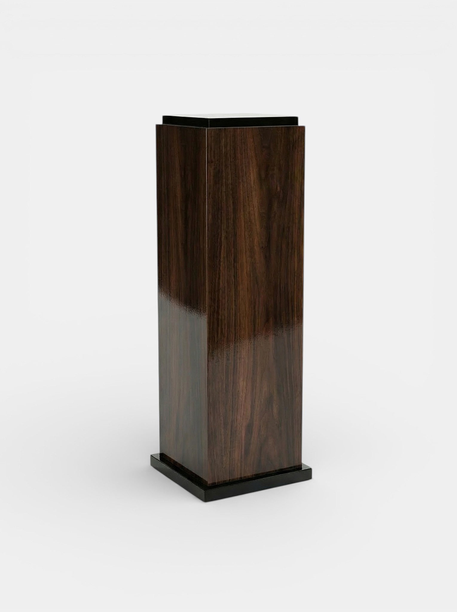 Wood And Black Lacquered Plinth