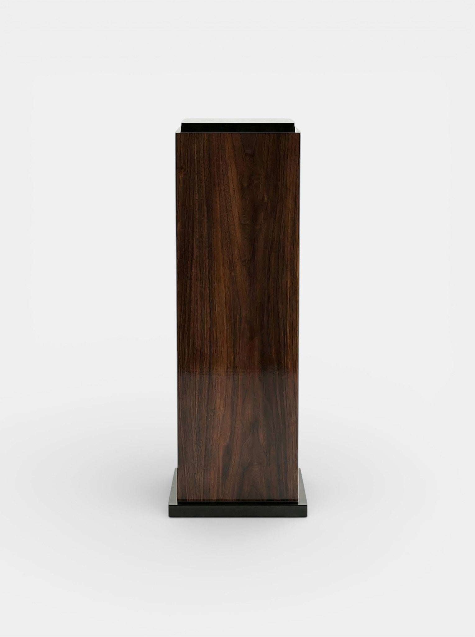 Wood And Black Lacquered Plinth