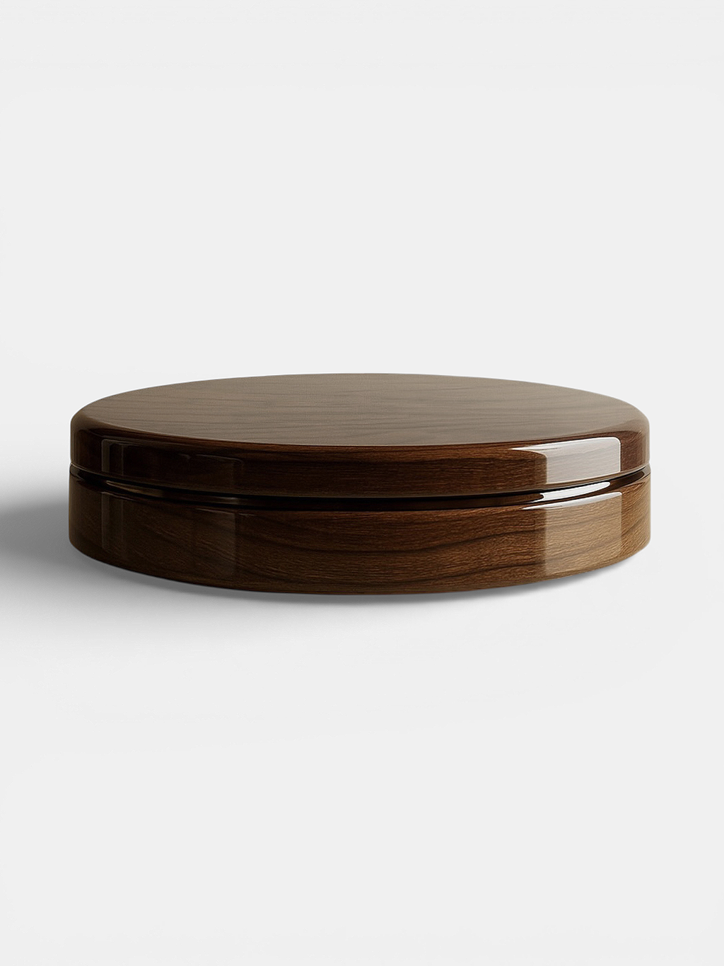 All-wood Yoyo coffee table with curved sculptural design - Italian handcrafted luxury furniture