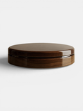 All-wood Yoyo coffee table with curved sculptural design - Italian handcrafted luxury furniture
