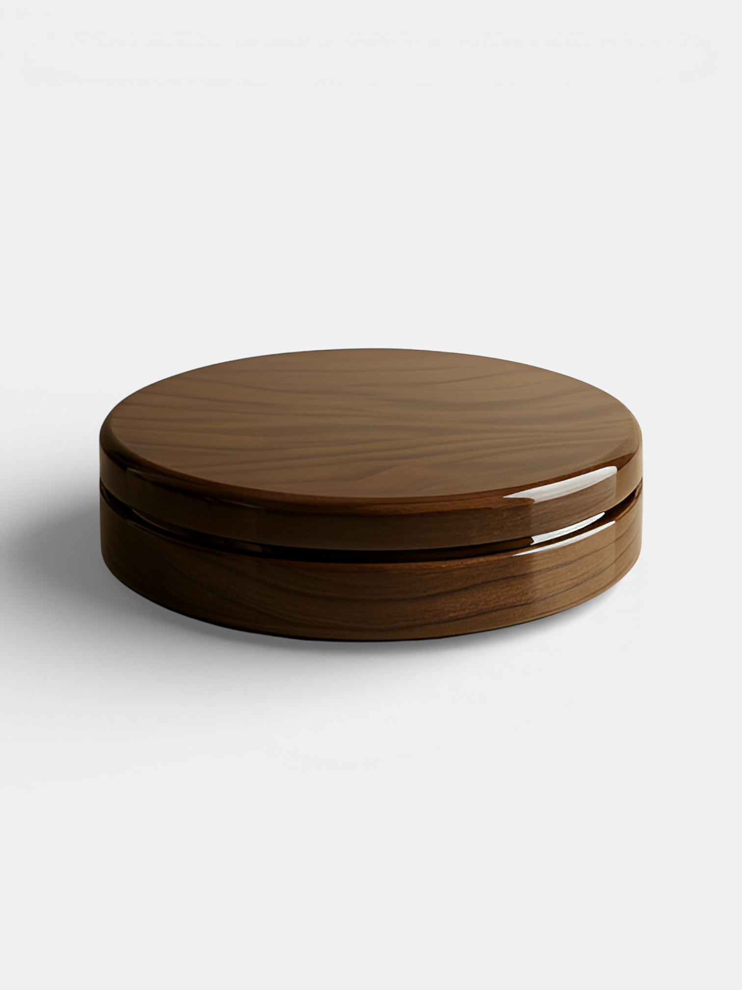 Alternative angle of solid wood coffee table showing flowing organic form - MARBERA wooden piece