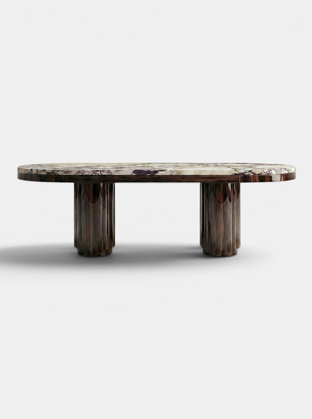 Mira Wood And Calacatta Viola Dinning Table
