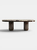 Mira Wood And Calacatta Viola Dinning Table
